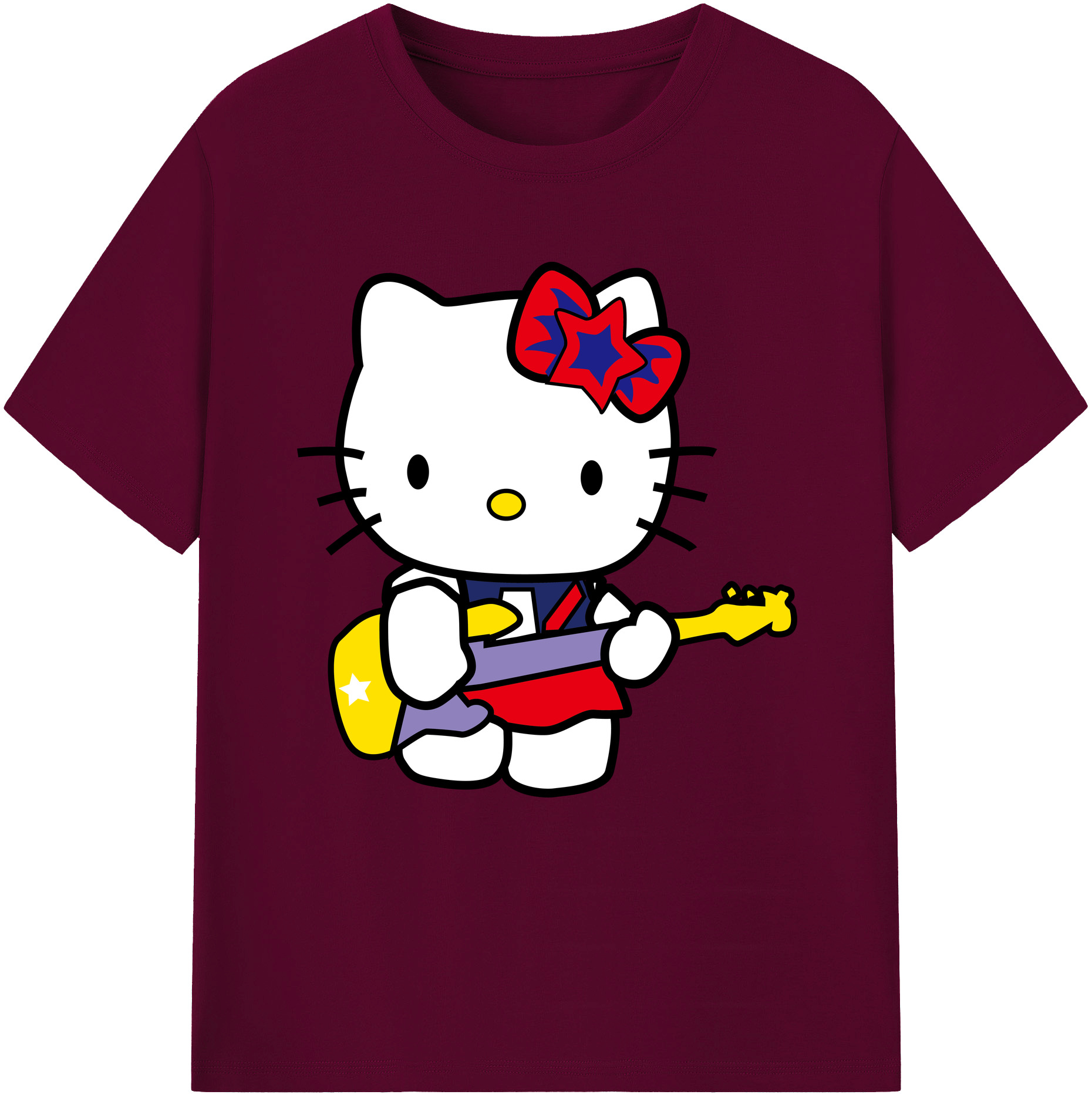 （画像用） Hello Kitty ハローキティ レディースカジュアルプリントTシャツ（綿100％）